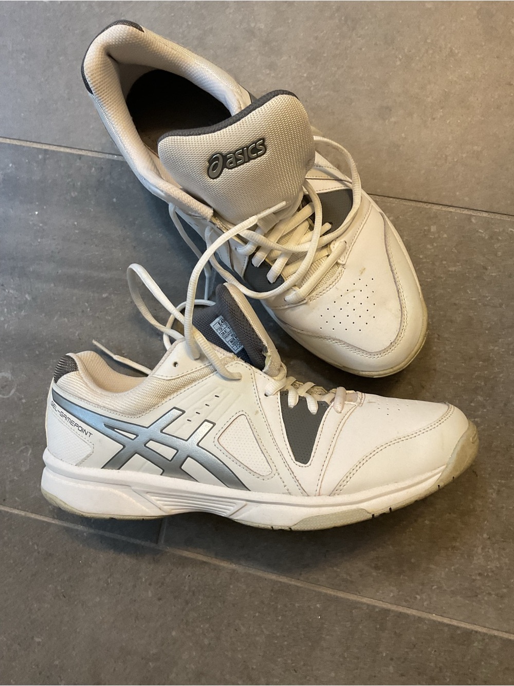 Asics White and Gray Training Sneakers